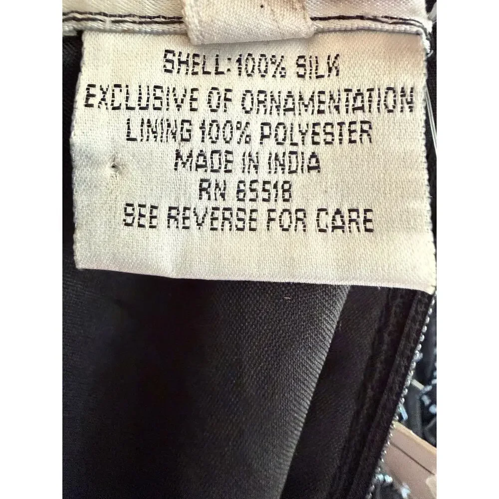 Vintage Women’s 1980s Stenay Beaded Silk Top Small NWT Glam Statement - Picture 10 of 11